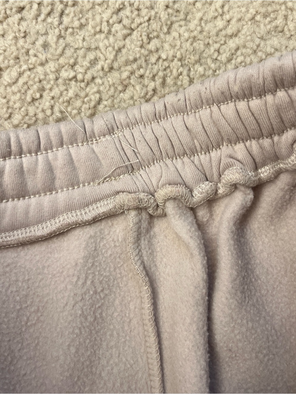 White Fox Boutique Light Taupe Drawstring Athletic Shorts - Picture 3 of 3